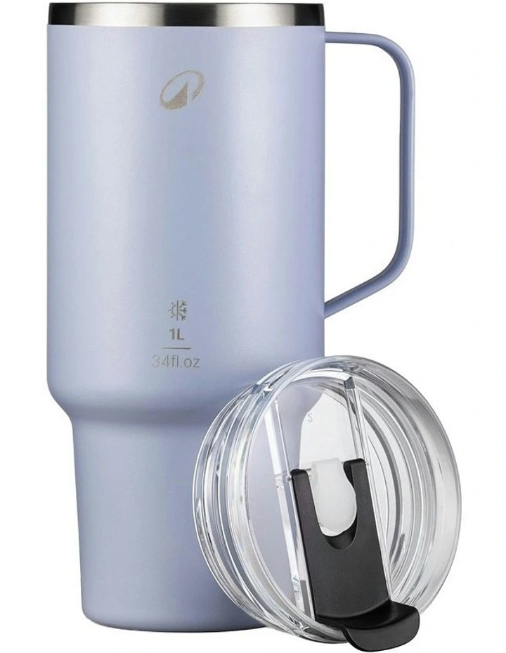 Camping Isothermal Stainless Steel Mug 900 1L in Purple image 2