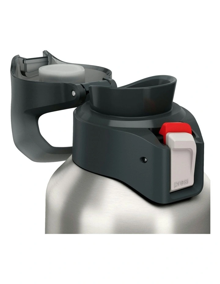 Insulated Stainless Steel Flask 900 With Quick-Release Cap 1L in Grey image 3