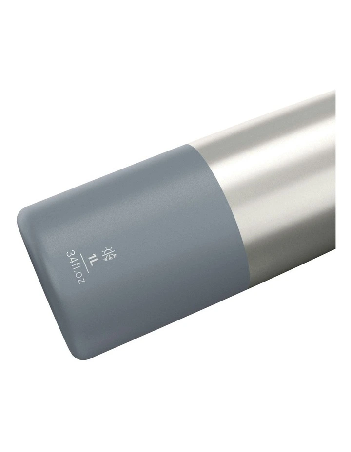 Insulated Stainless Steel Flask 900 With Quick-Release Cap 1L in Grey image 5