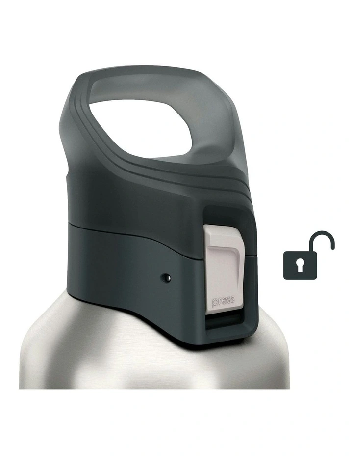 Insulated Stainless Steel Flask 900 With Quick-Release Cap 1L in Grey image 6