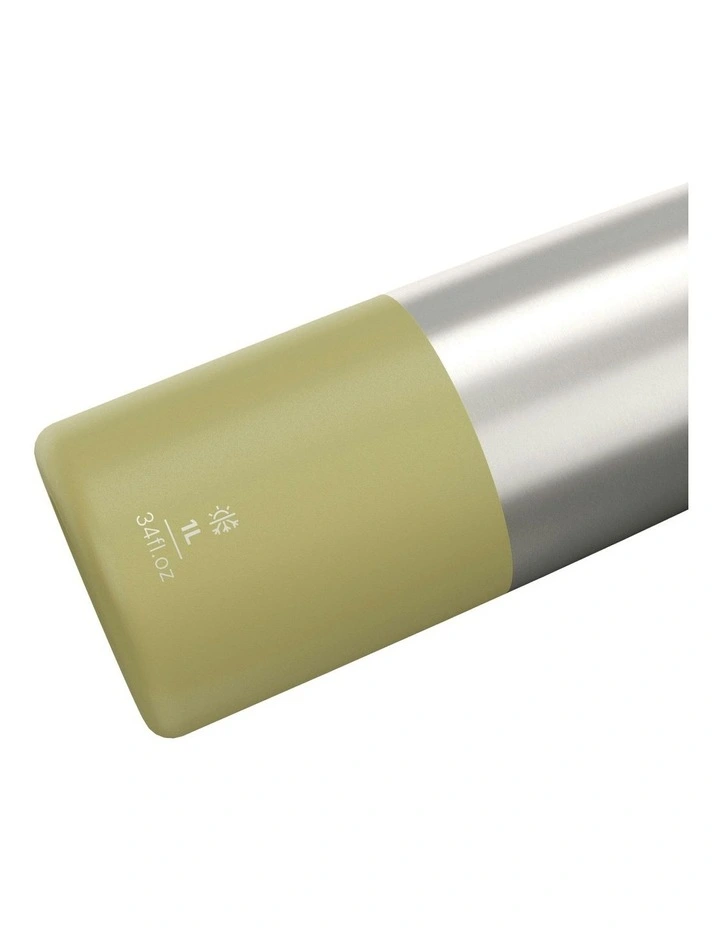 Insulated Stainless Steel Flask 900 With Quick-Release Cap 1L in Khaki image 5