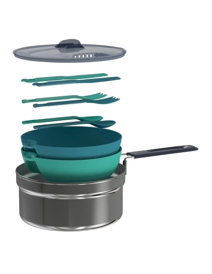 MH100 Hiker's Camp Stainless Cookset 1.6L in Silver image 1