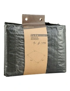 Metres Waterproof Groundsheet for Camping Trips 3x4 in Black