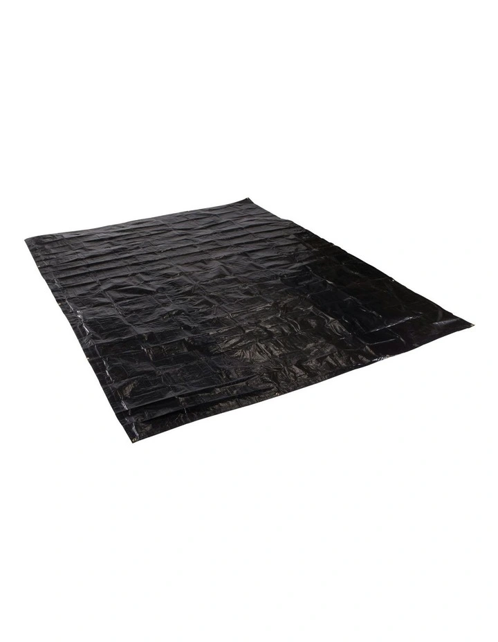 Metres Waterproof Groundsheet for Camping Trips 3x4 in Black image 3