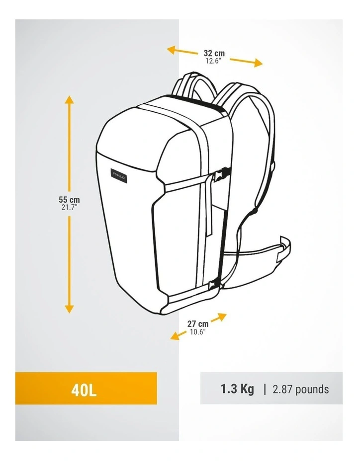 500 Organizer Backpack Travel 40L in Black image 6