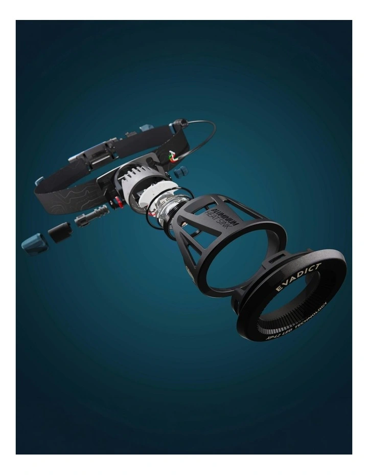 Evadict Ontrail 900 Lumens Trail Running Frontal Lamp in Black image 7