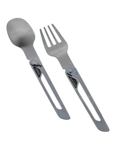 Folding Stainless Steel Hiking And Camping MH 500 Cutlery in Silver