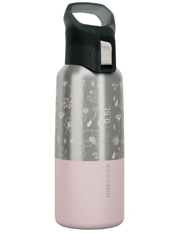 Hiking Insulated Stainless Steel Flask MH500 0.5L in Pink image 1