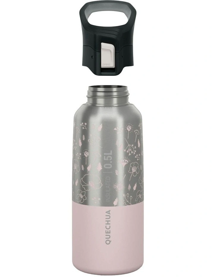 Hiking Insulated Stainless Steel Flask MH500 0.5L in Pink image 2
