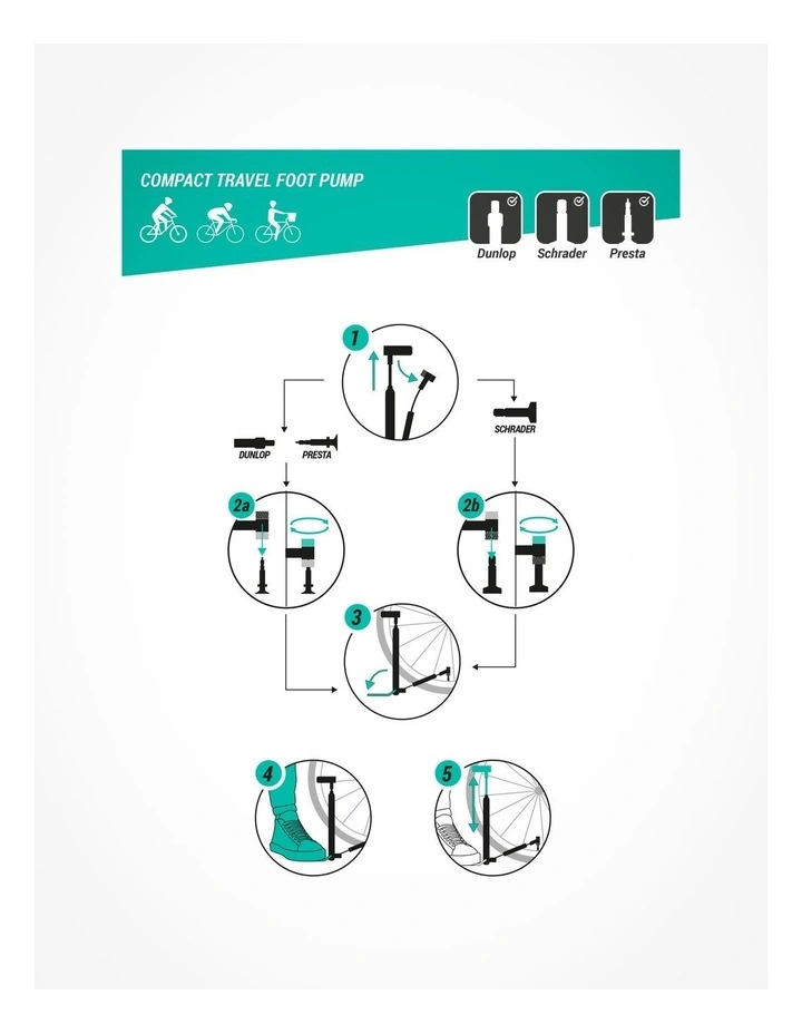 Hybrid Bike Hand And Foot Pump in Multi image 6