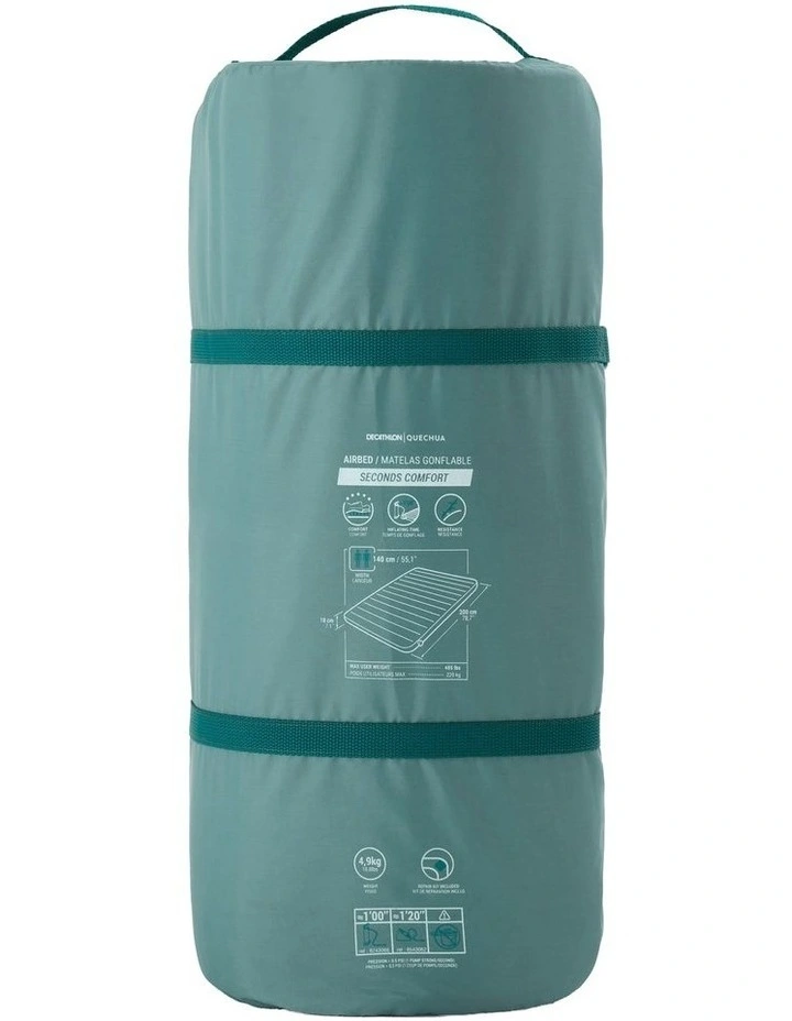 Air Second Comfort Inflatable Camping Mattress 140cm in Blue image 2
