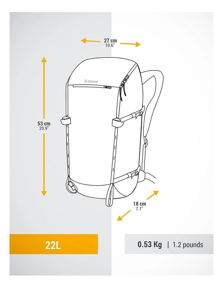 Alpinism 22 Mountaineering Backpack 22 Litres in Black image 5