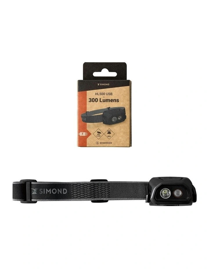Rechargeable Head Torch HL500 in Black image 6