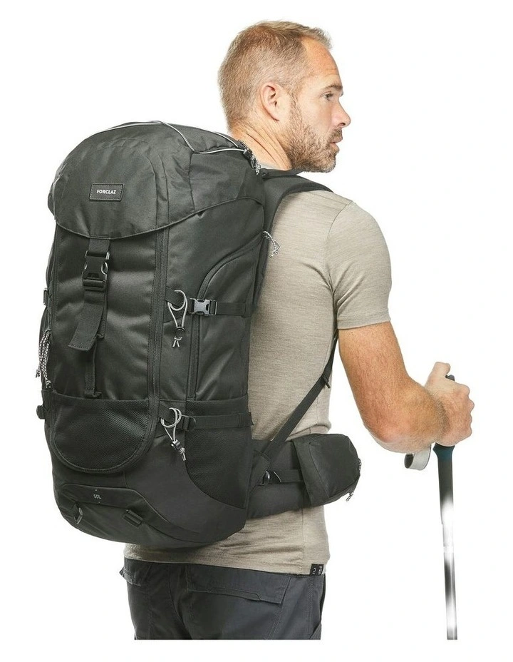 Forclaz 50 Travel Backpack 50L in Black image 5