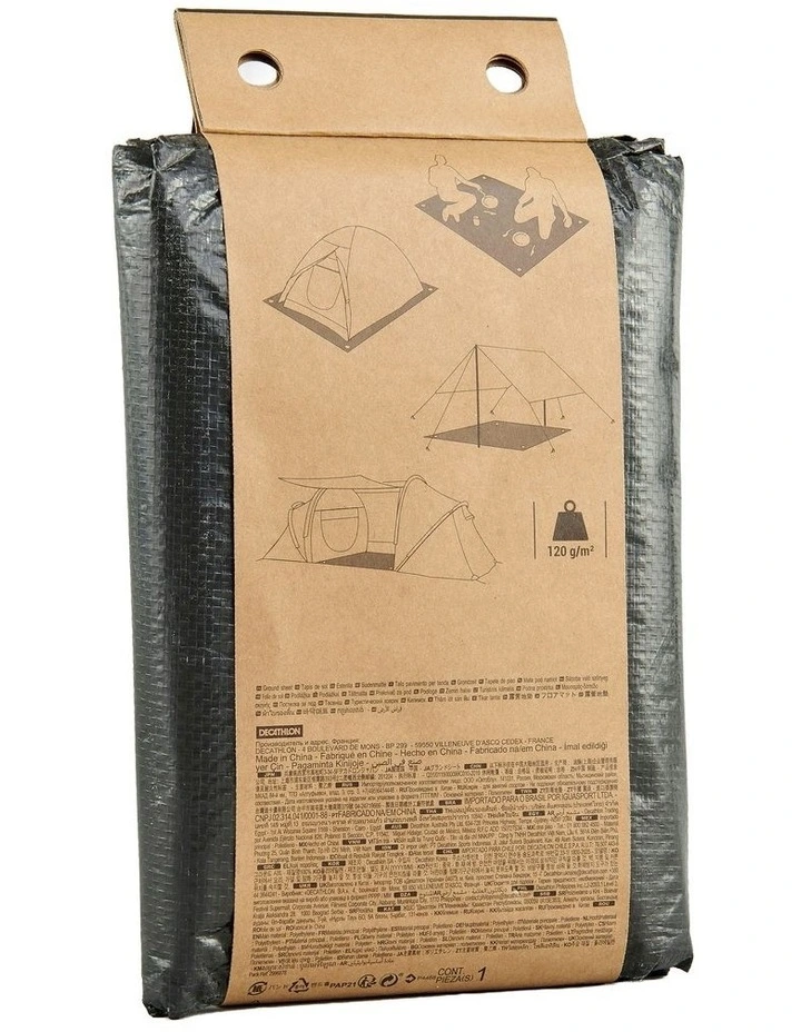 Camping Trips Waterproof Floor Mat 2x 2.5m in Black image 2