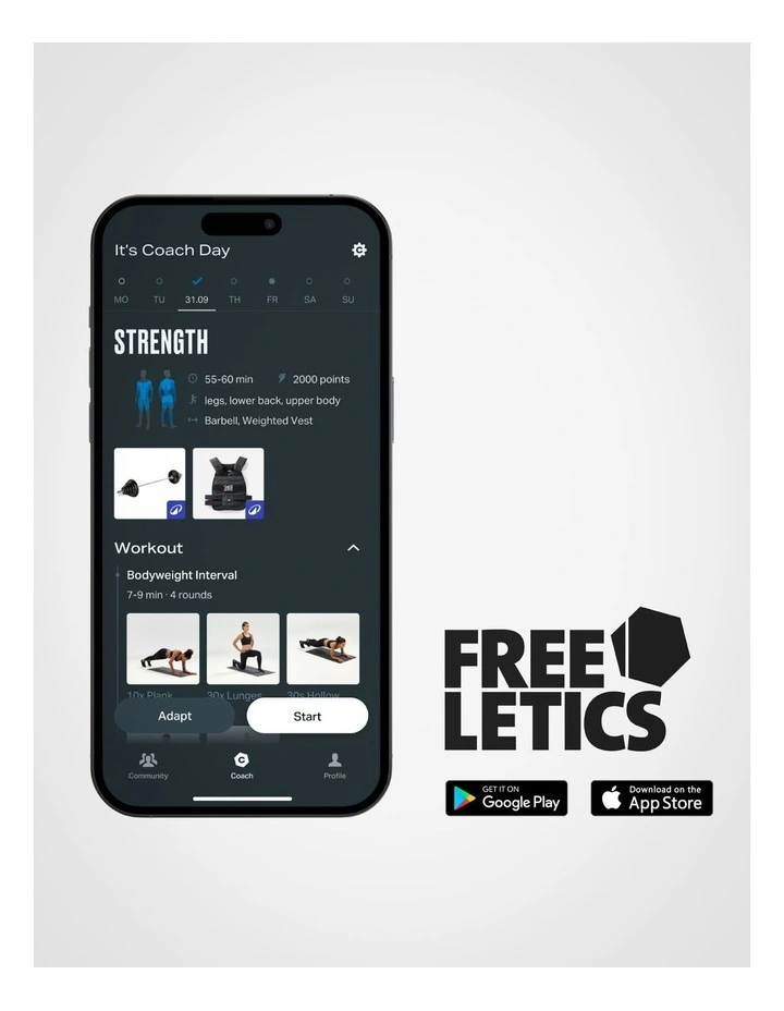 Weight Training Bar 28 mm, 1.20m in Silver image 2