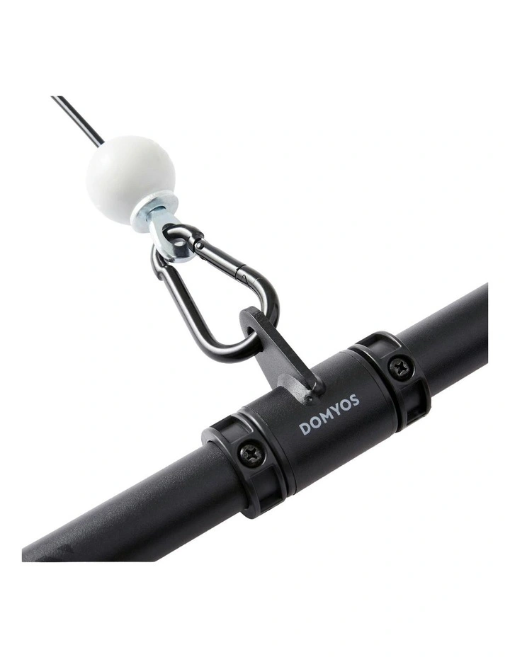 Weight Training Pulley Station with Pull Bar and Disc in Black image 4