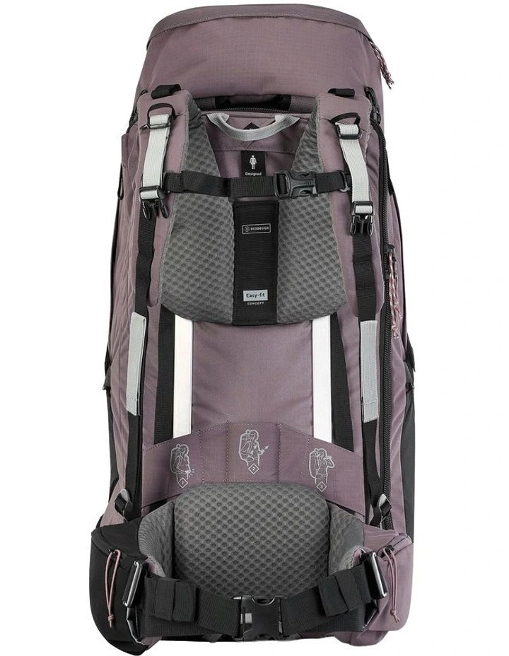 Travel Trekking 60+6L Backpack Travel 900 With Suitcase Opening in Purple image 4