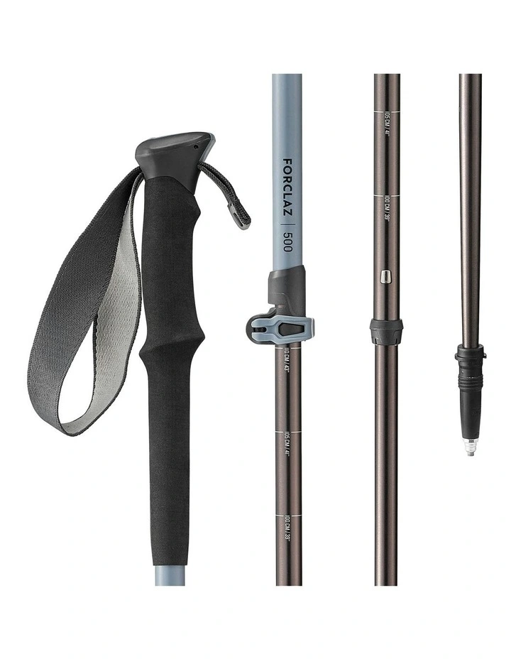 Fast And Precise Adjustable Hiking Pole MT500 in Grey image 3
