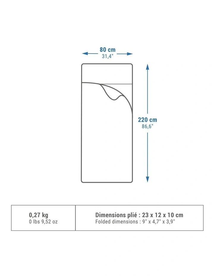 Basic Polyester Bag Liner for Sleeping Bag in Grey image 5
