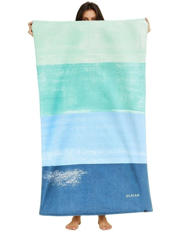 Beach Towel 145 x 85 cm in Aqua Blue image 2
