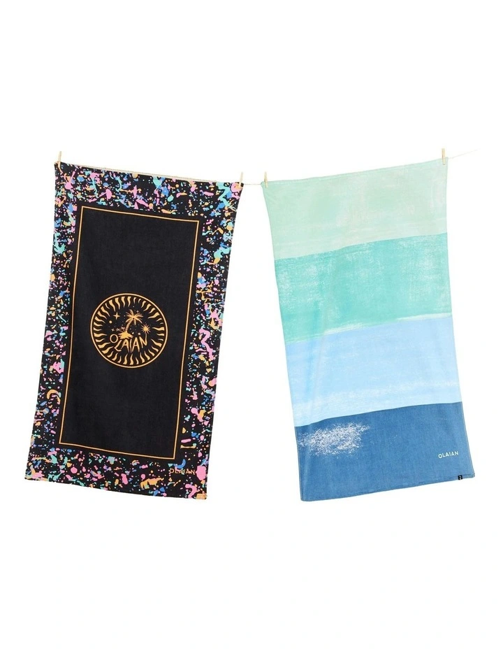 Beach Towel 145 x 85 cm in Aqua Blue image 5