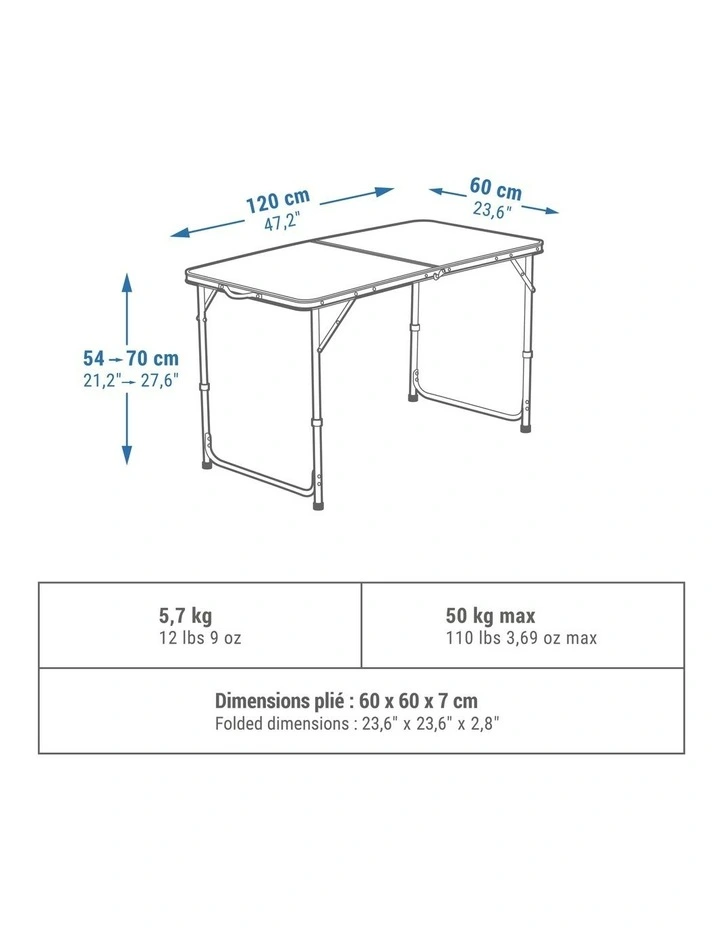 Folding Camping Table 4 -6 People in Green image 5
