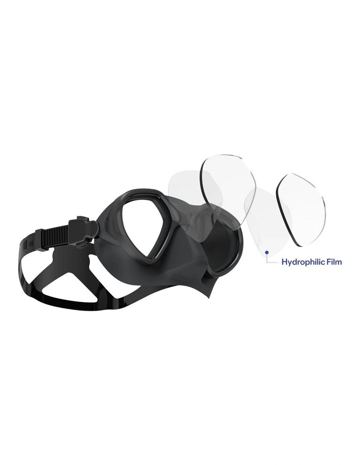 Freediving Spearfishing Low Volume Anti-Fog Mask 500 in Black image 3