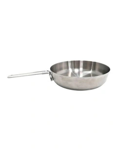 Hiker's Camp Stainless Steel Frying Pan MH100 in Silver