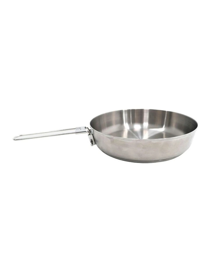 Hiker's Camp Stainless Steel Frying Pan MH100 in Silver image 1