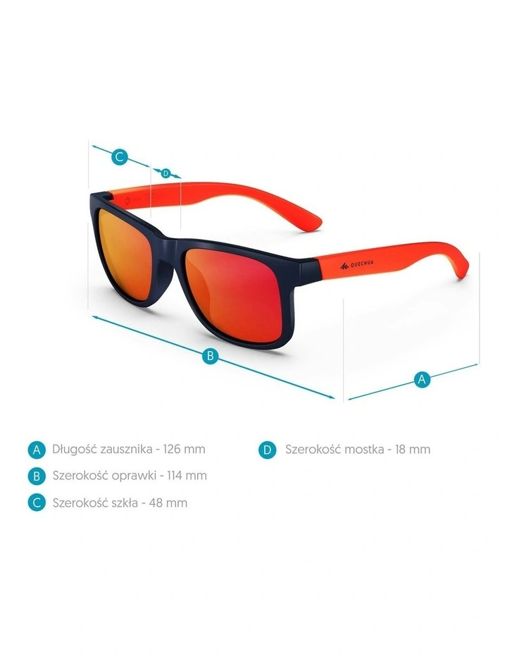 Hiking Sunglasses MH T140 (10+ Years) in Red image 2