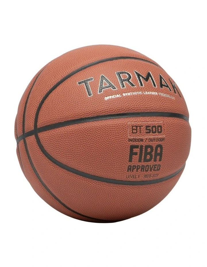Size 5 Basketball BT500 in Orange image 2