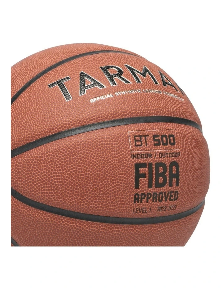 Size 5 Basketball BT500 in Orange image 3
