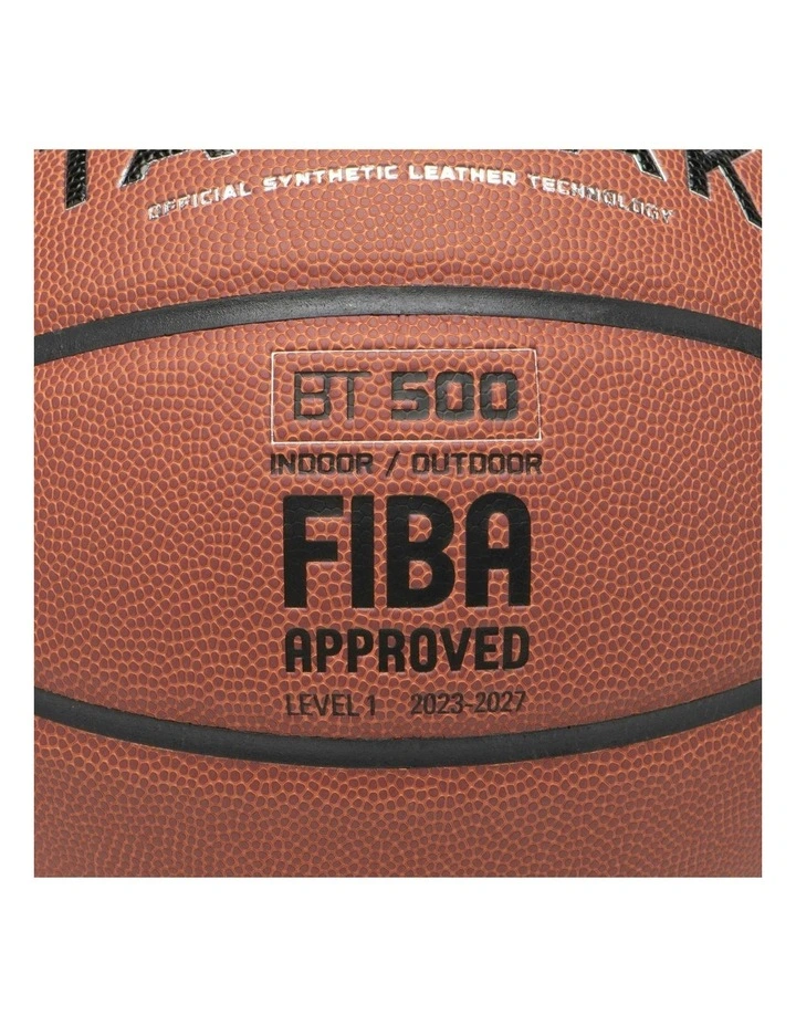 Size 5 Basketball BT500 in Orange image 4