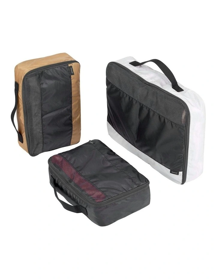 1 Large and 2 Small Kit of 3 Travel Storage Bags in Black image 2