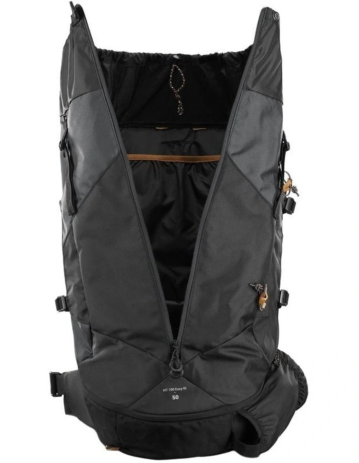 TREK 100 Easyfit Mountain Trekking Rucksack Bag 50L in Black image 5