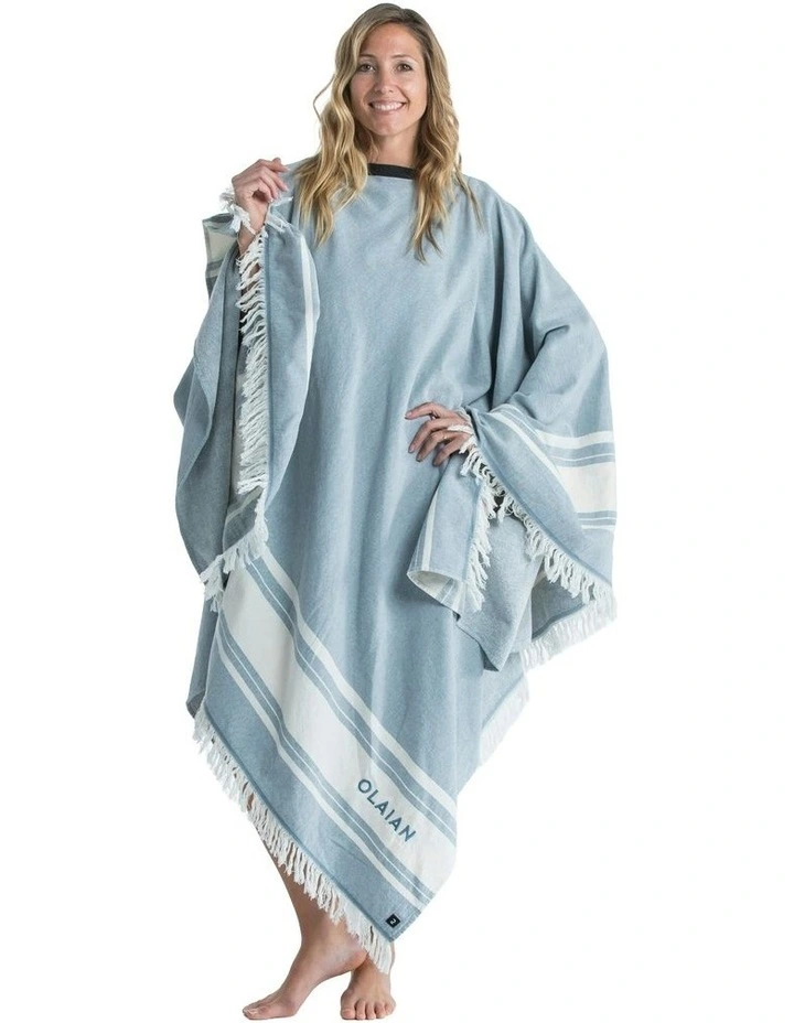 Poncho Towel XXL 190x190 cm in Blue image 4