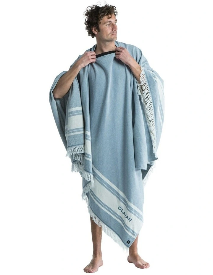 Poncho Towel XXL 190x190 cm in Blue image 5
