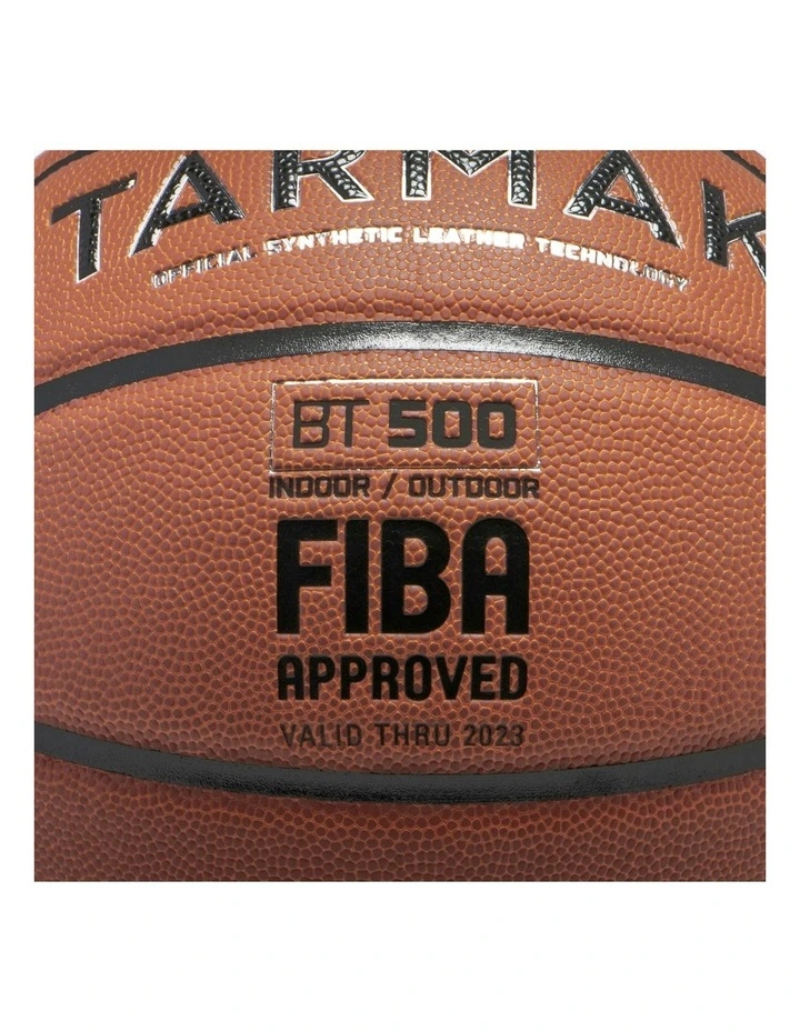 Size 6 FIBA Basketball BT500 Touch in Orange image 4