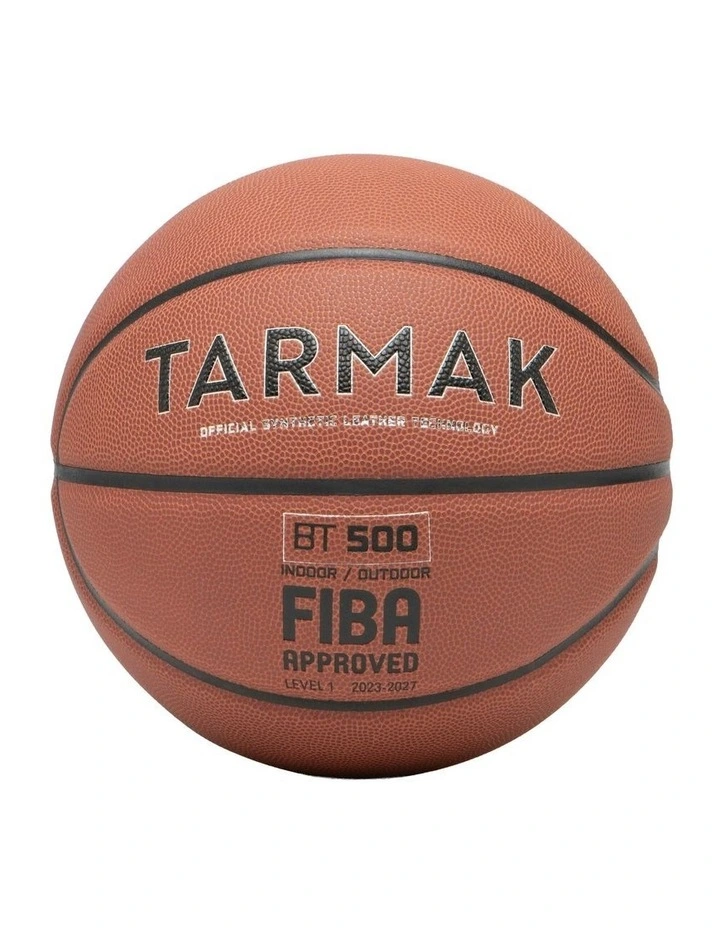 Size 7 Basketball BT500 in Brown image 1