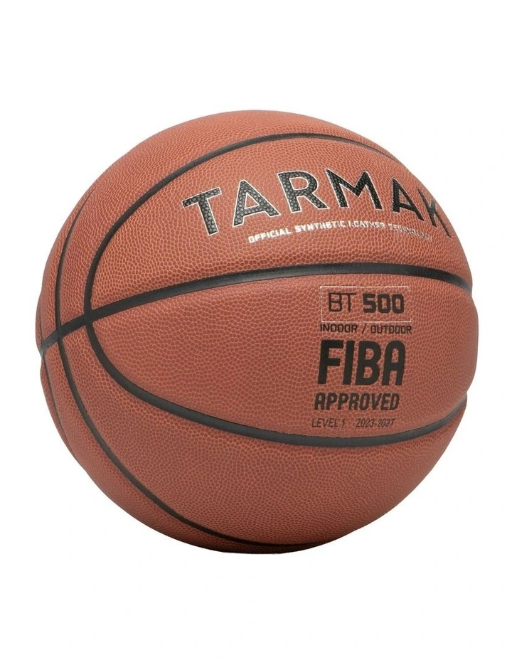 Size 7 Basketball BT500 in Brown image 2