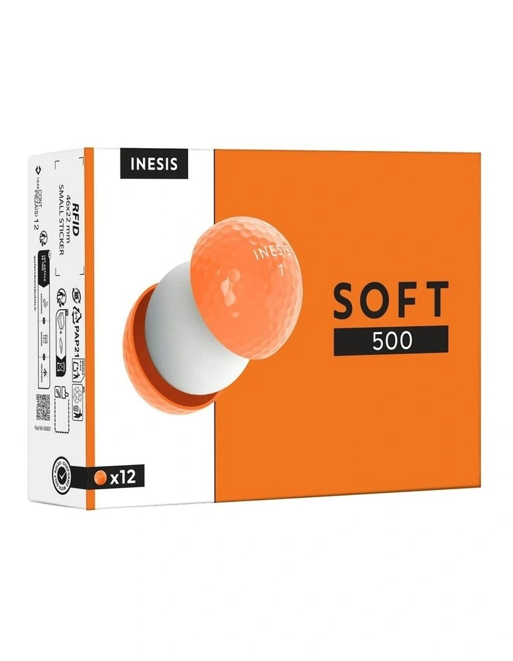 Soft 500 Golf Ball x 12 in Orange image 1