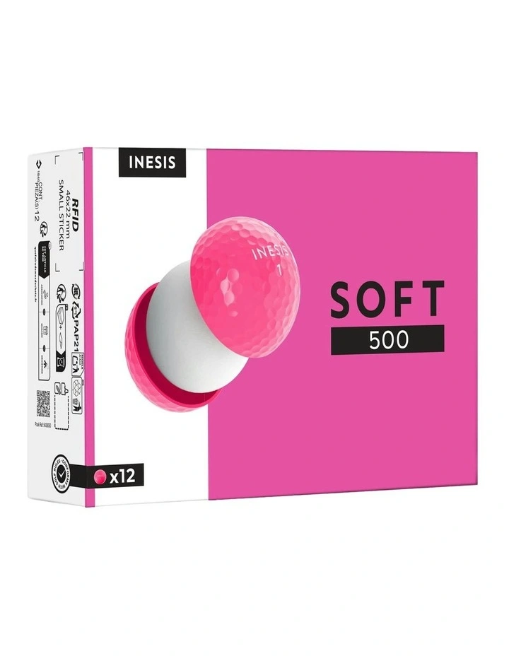 Soft 500 Golf Ball x12 in Pink image 3