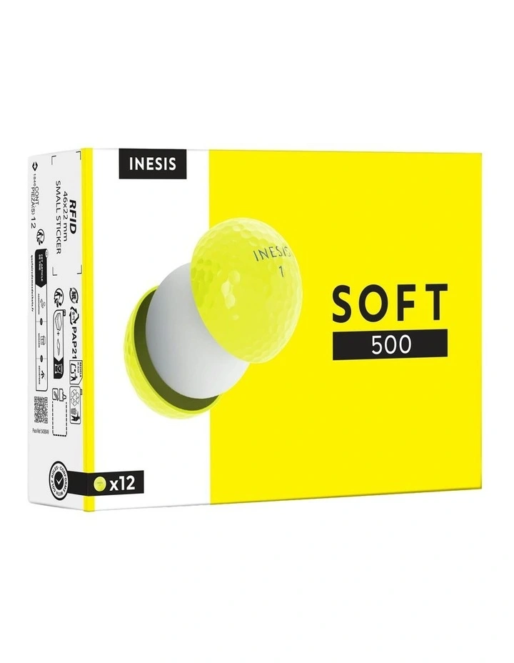 Soft 500 Golf Ball x12 in Yellow image 1