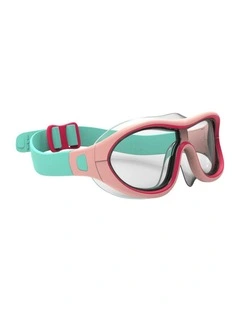 Swimdow V2 Size Small Asian Fit Clear Lenses Swimming Mask in Pink