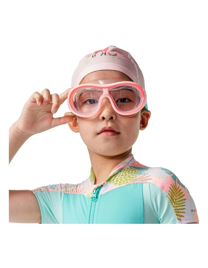 Swimdow V2 Size Small Asian Fit Clear Lenses Swimming Mask in Pink image 4