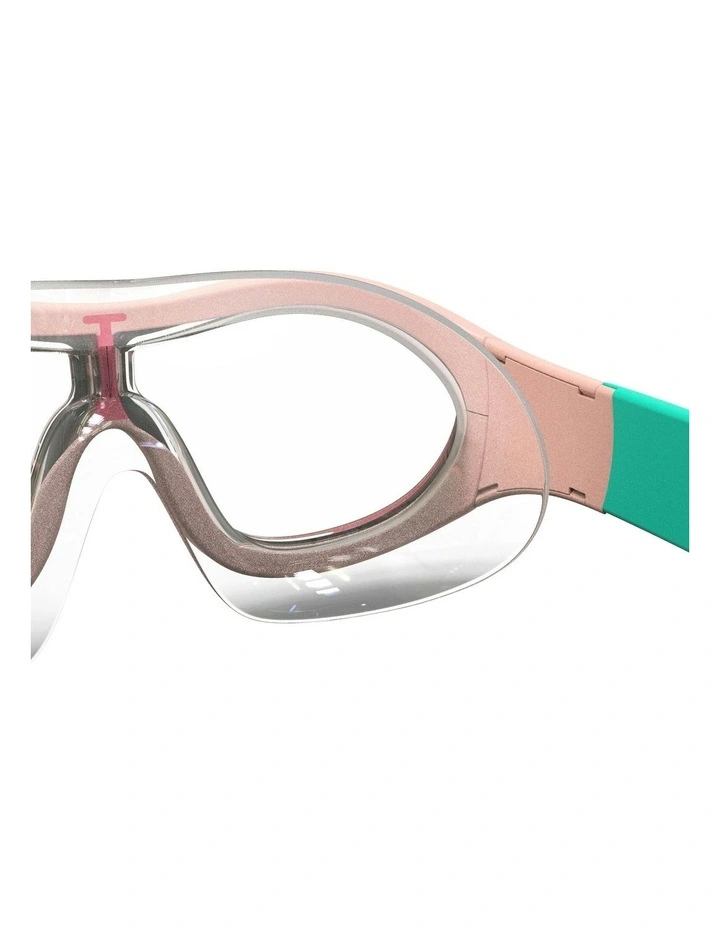 Swimdow V2 Size Small Asian Fit Clear Lenses Swimming Mask in Pink image 7