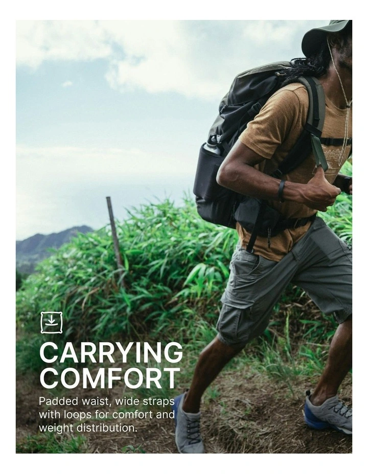 Trekking Travel Backpack 60 Litres 100 in Khaki image 5