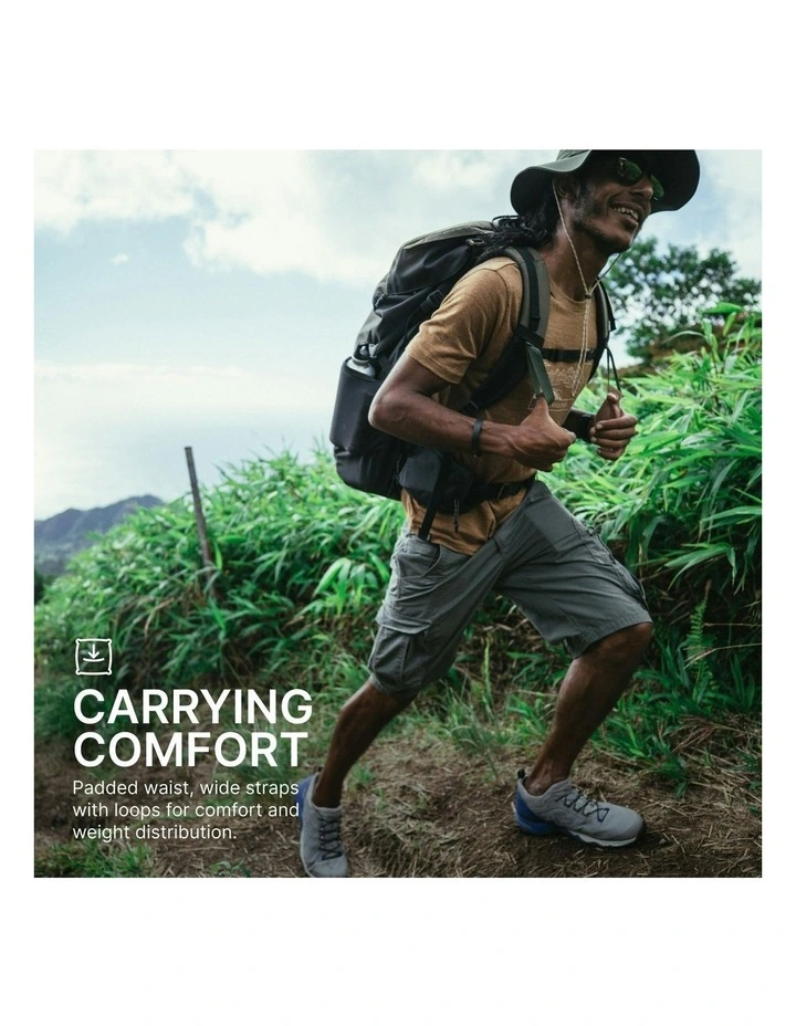 Trekking Travel Backpack 60 Litres 100 in Khaki image 5