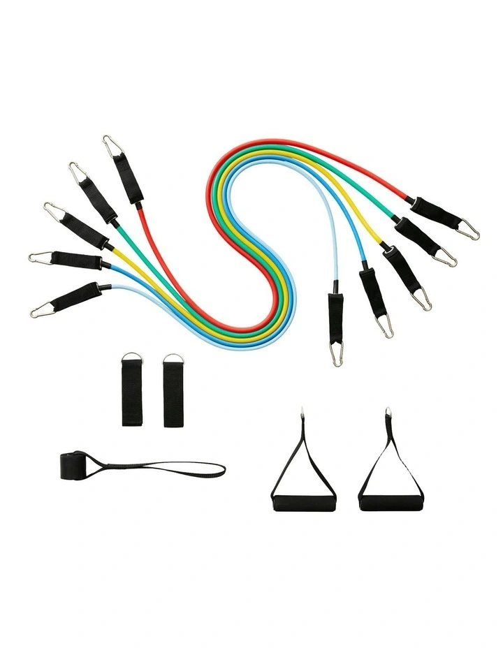 Weight Training Resistance Band Set x 5 in Multi image 1